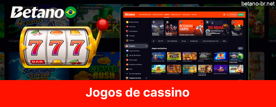 Diversos jogos de cassino na Betano