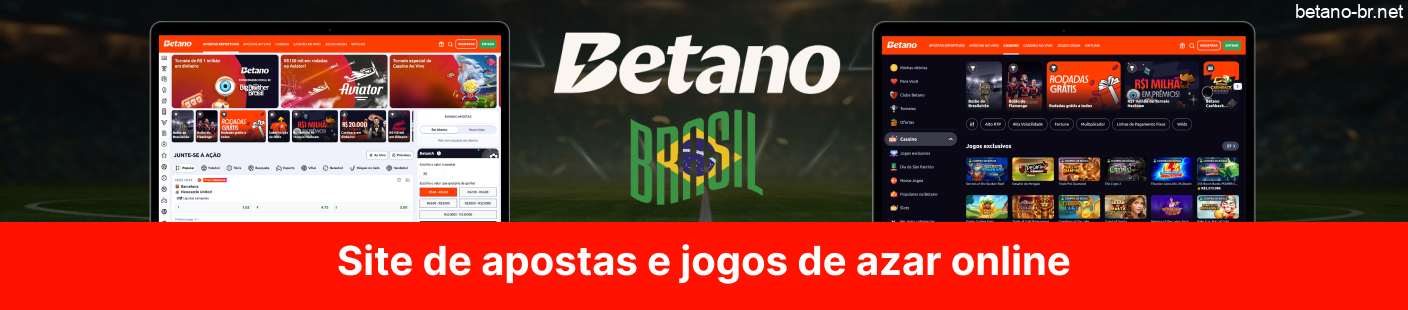 Apostas esportivas e jogos online na Betano